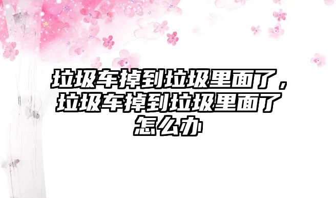 垃圾車掉到垃圾里面了，垃圾車掉到垃圾里面了怎么辦